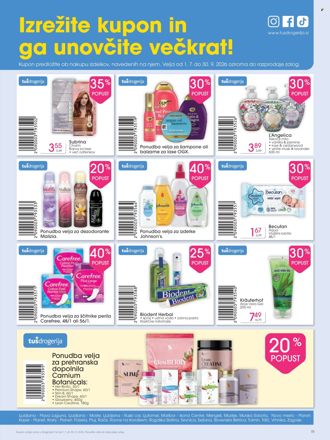 Tuš katalog - 3.7.2026 - 30.9.2026. Stran 19
