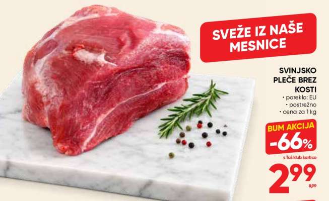 Svinjsko pleče brez kosti