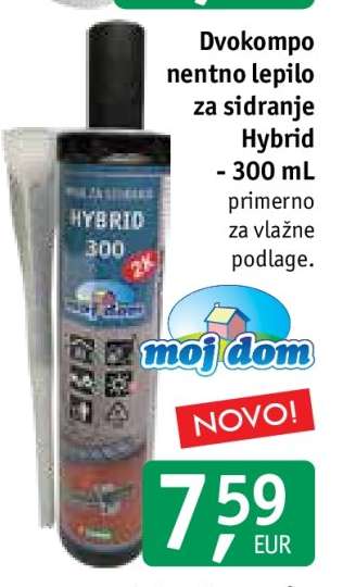 Dvokomponentno lepilo za sidranje Hybrid - 300 mL