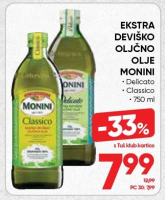 EKSTRA DEVIŠKO OLJČNO OLJE MONINI