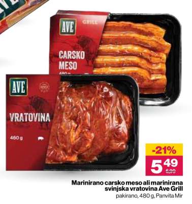 Marinirano carsko meso ali marinirana svinjska vratovina Ave Grill