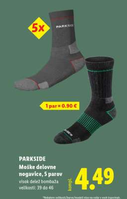 PARKSIDE Moške delovne nogavice, 5 parov