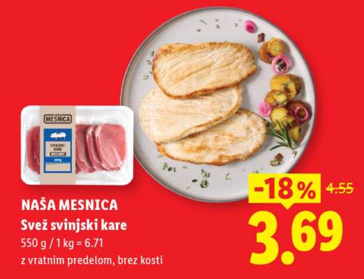 NAŠA MESNICA Svež svinjski kare
