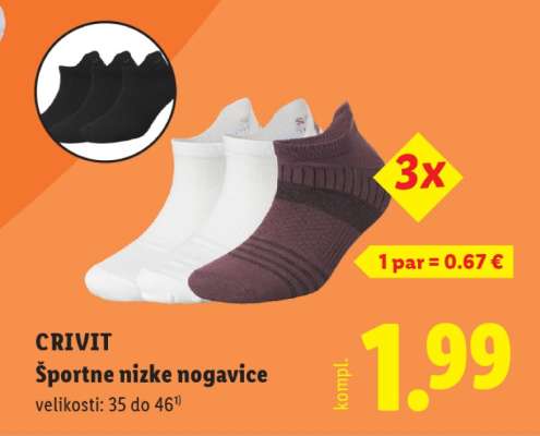 CRIVIT Športne nizke nogavice