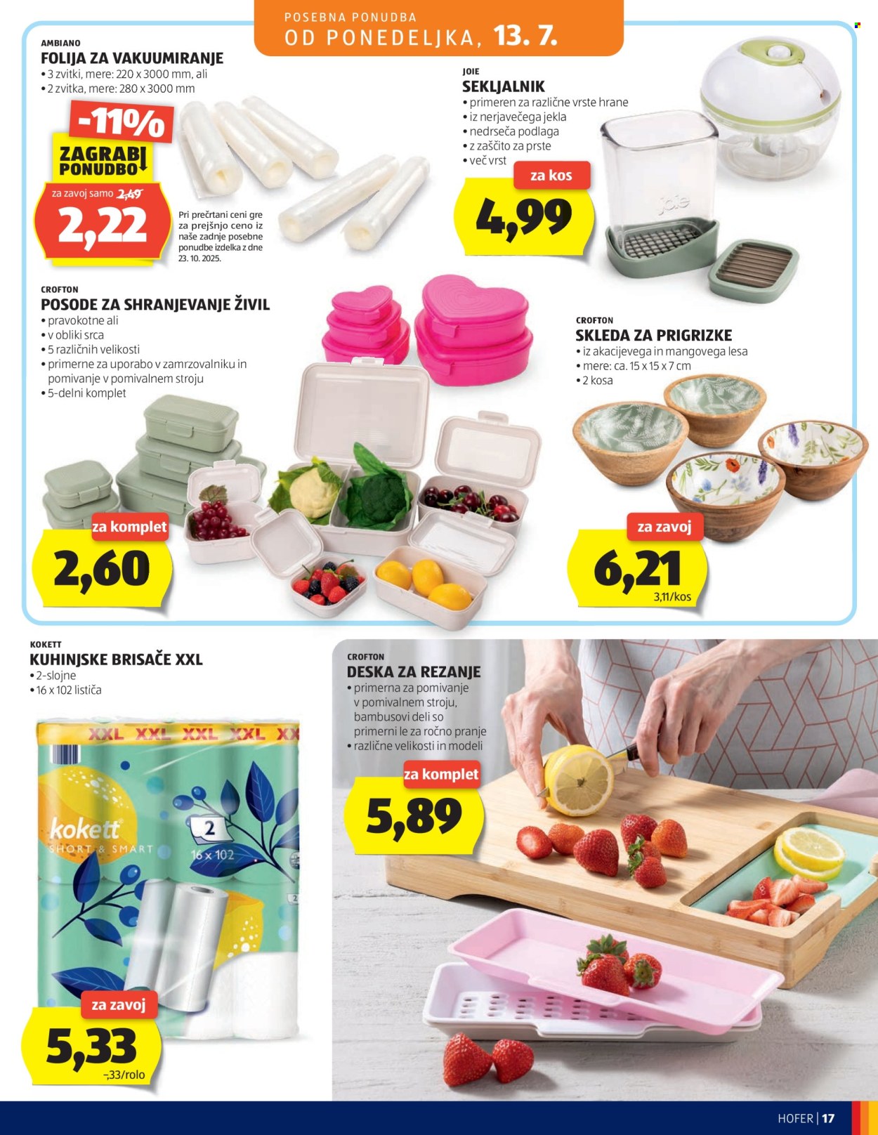 Hofer katalog - 8.7.2026 - 16.7.2026. Stran 17