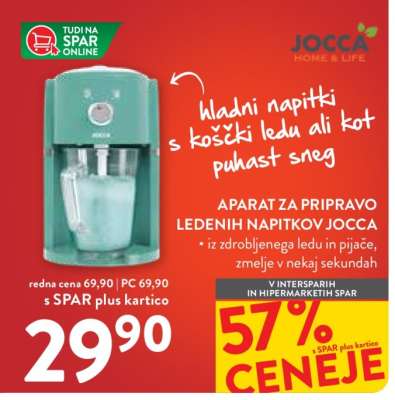 Aparat za pripravo ledenih napitkov Jocca