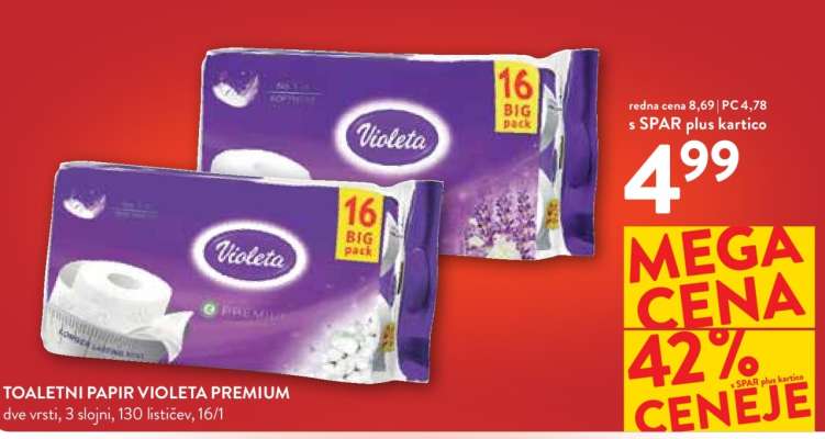 Toaletni papir Violeta Premium