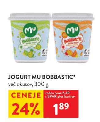 Jogurt MU Bobbastic