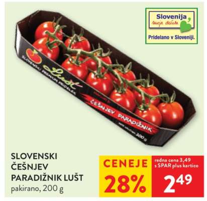SLOVENSKI ČEŠNJEV PARADIŽNIK LUŠT