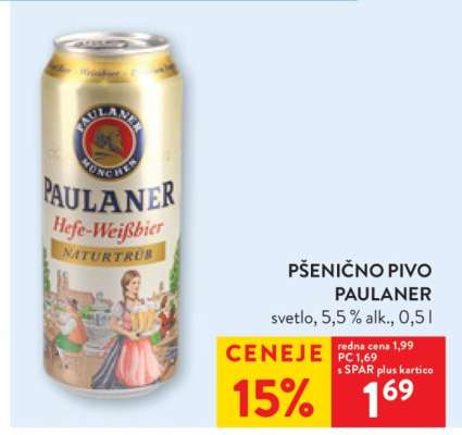 Pšenično pivo Paulaner