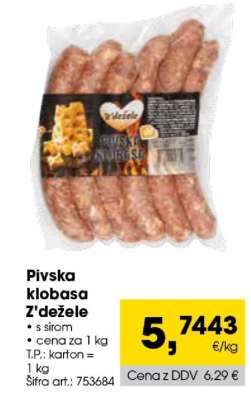 Pivska klobasa Z'dežele