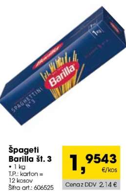Špageti Barilla št. 3