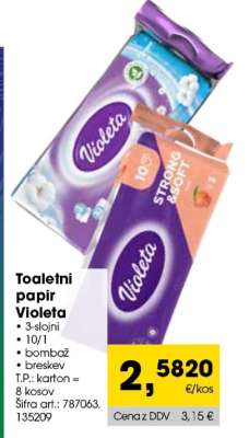 TOALETNI PAPIR VIOLETA