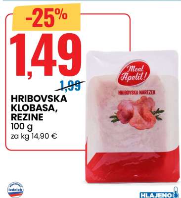 HRIBOVSKA KLOBASA, REZINE