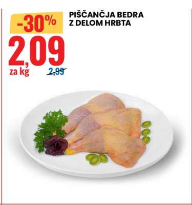 PIŠČANČJA BEDRA Z DELOM HRBTA