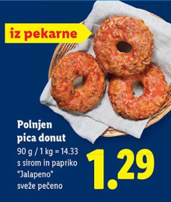 Polnjen pica donut