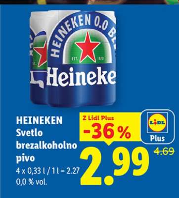 HEINEKEN Svetlo brezalkoholno pivo