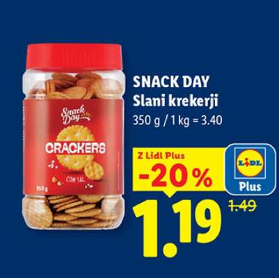 SNACK DAY Slani krekerji