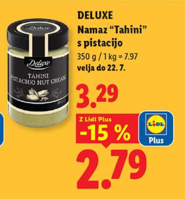 DELUXE Namaz “Tahini” s pistacijo