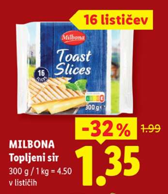 MILBONA Topljeni sir