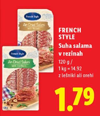 French Style Suha salama v rezinah