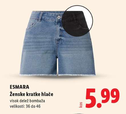 ESMARA Ženske kratke hlače