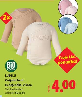 LUPILU Ovijalni bodi za dojenčke, 2 kosa