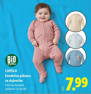lupilu Enodelna pižama za dojenčke