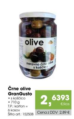 Črne olive GranGusto