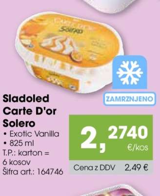 Sladoled Carte D'Or Solero