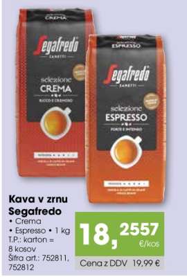 Kava v zrnju Segafredo