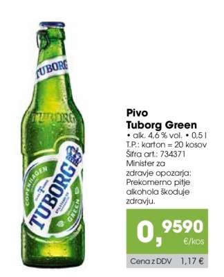 Pivo Tuborg Green