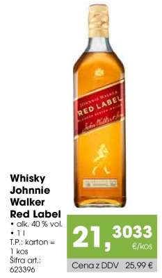 Whisky Johnnie Walker Red Label
