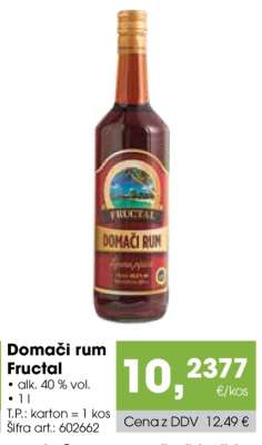 Domači rum Fructal