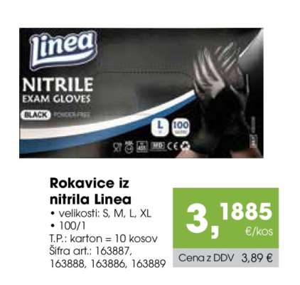Rokavice iz nitrila Linea
