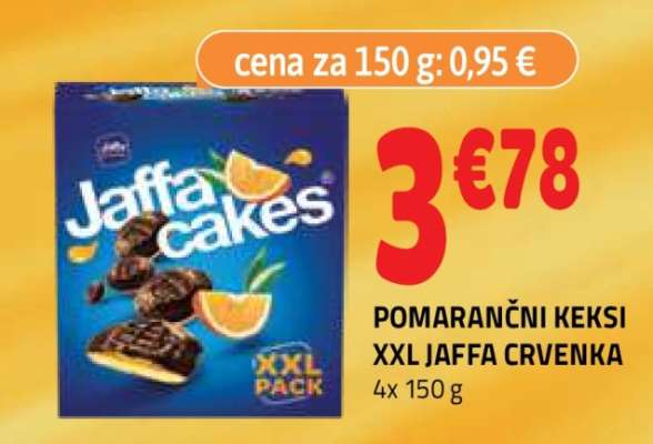 POMARANČNI KEKSI XXL JAFFA CRVENKA