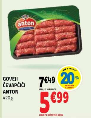 GOVEJI ČEVAPČIČI ANTON