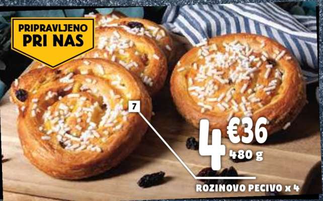 Rozinovo pecivo x 4