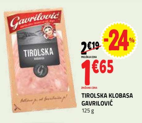 TIROLSKA KLOBASA GAVRILOVIĆ