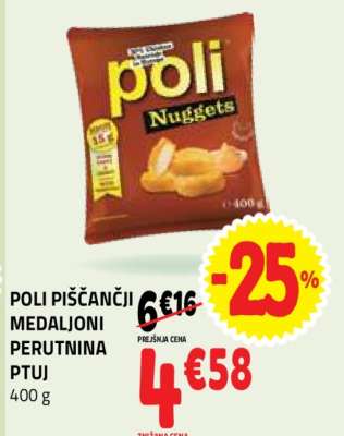 POLI PIŠČANČJI MEDALJONI PERUTNINA PTUJ