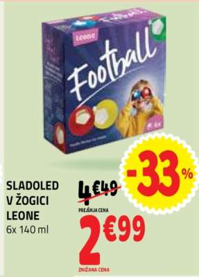 SLADOLED V ŽOGICI LEONE