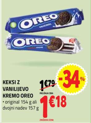 Keksi z vanilijevo kremo Oreo