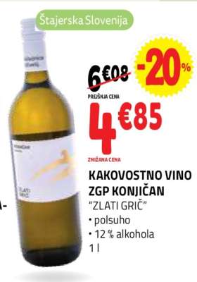KAKOVOSTNO VINO ZGP KONJIČAN