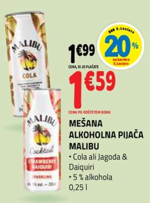 MEŠANA ALKOHOLNA PIJAČA MALIBU