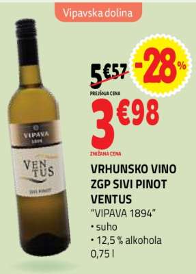 VRHUNSKO VINO ZGP SIVI PINOT VENTUS