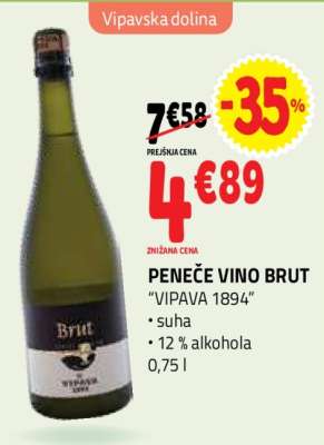 Peneče vino Brut
