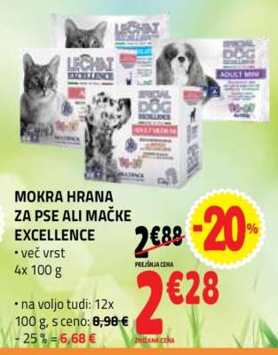 MOKRA HRANA ZA PSE ALI MAČKE EXCELLENCE