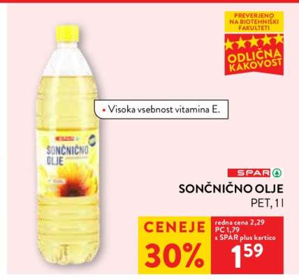 SONČNIČNO OLJE PET, 1L