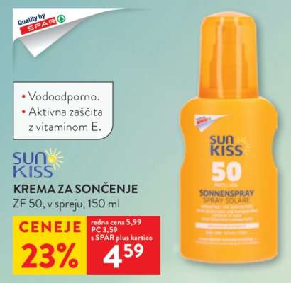 SUN KISS Krema za sončenje