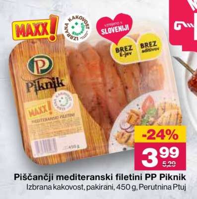 Piščančji mediteranski fileti PP Piknik